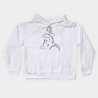 Mountain and clouds Kids Hoodie